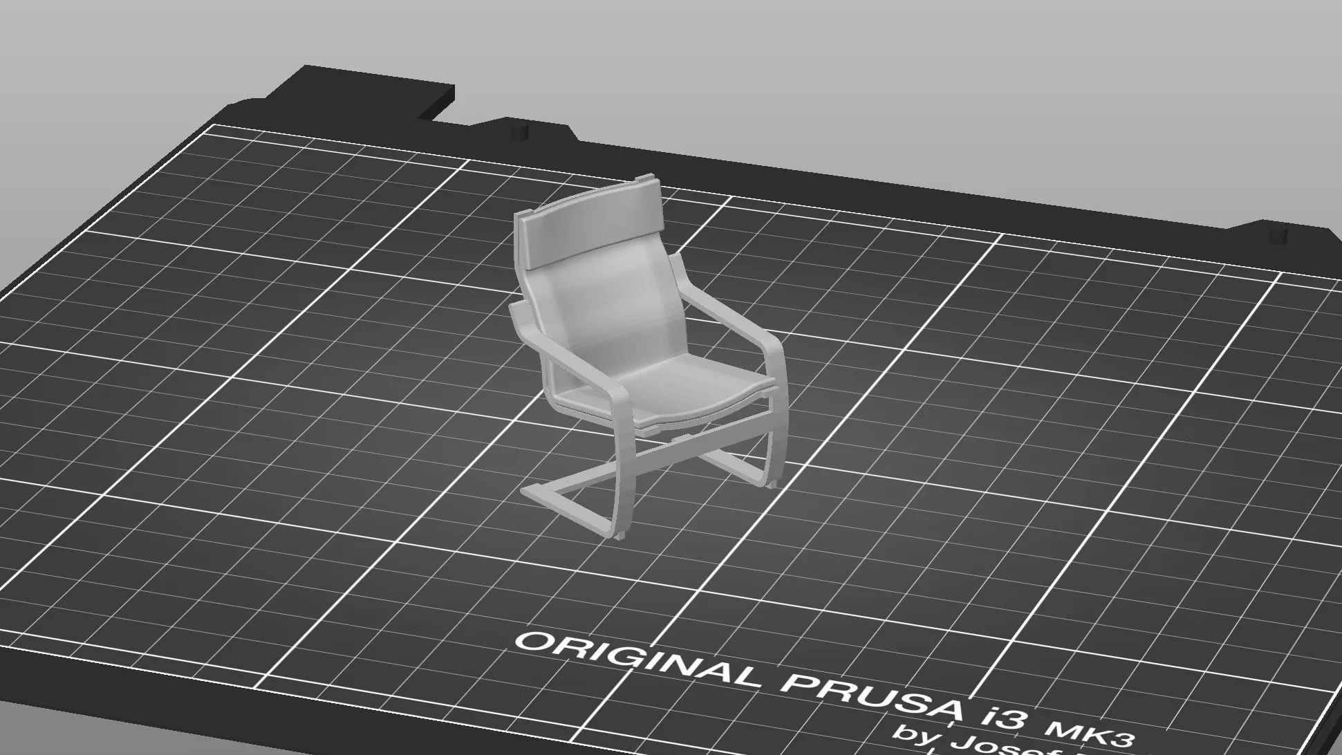 Ghế POÄNG IKEA mô hình thu nhỏ tỉ lệ 1:20