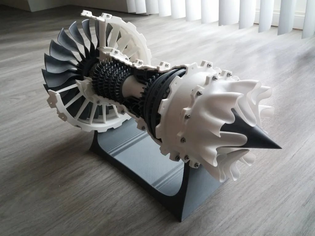 Động cơ phản lực turbofan 2-spool in 3D