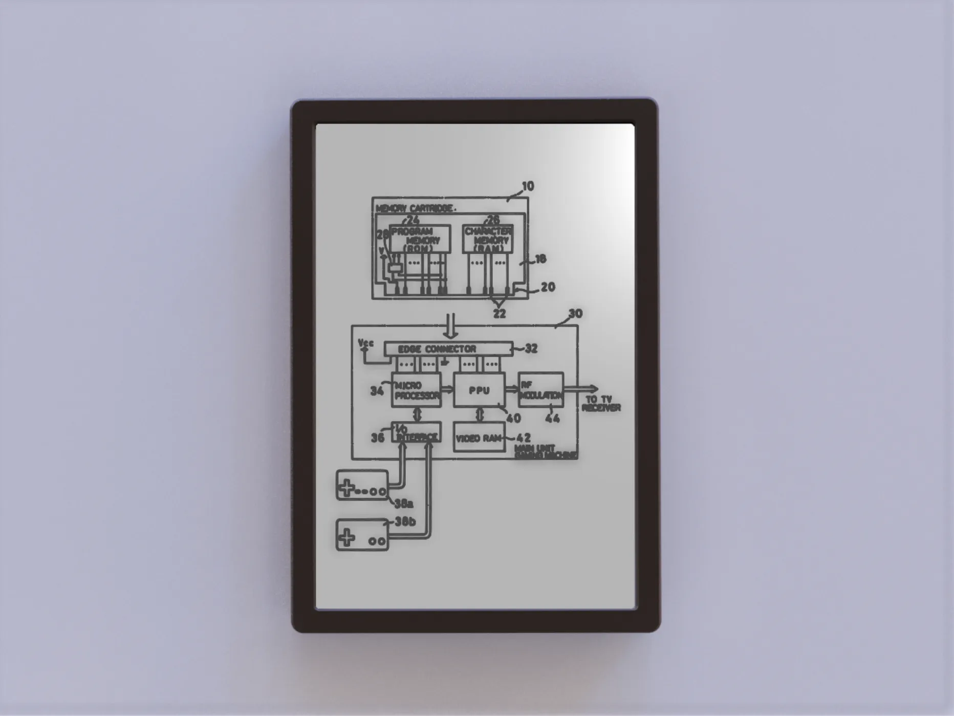 Sơ đồ bản quyền băng game NES của Nintendo