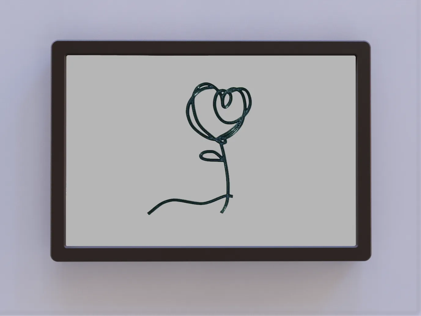 Hình vẽ trái tim đơn giản tạo thành hoa nghệ thuật