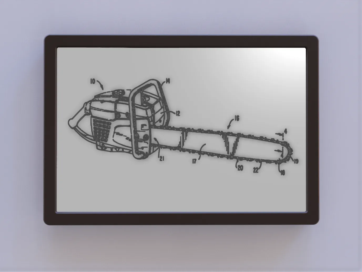 Nghệ thuật bản quyền cưa máy với thiết kế 2D