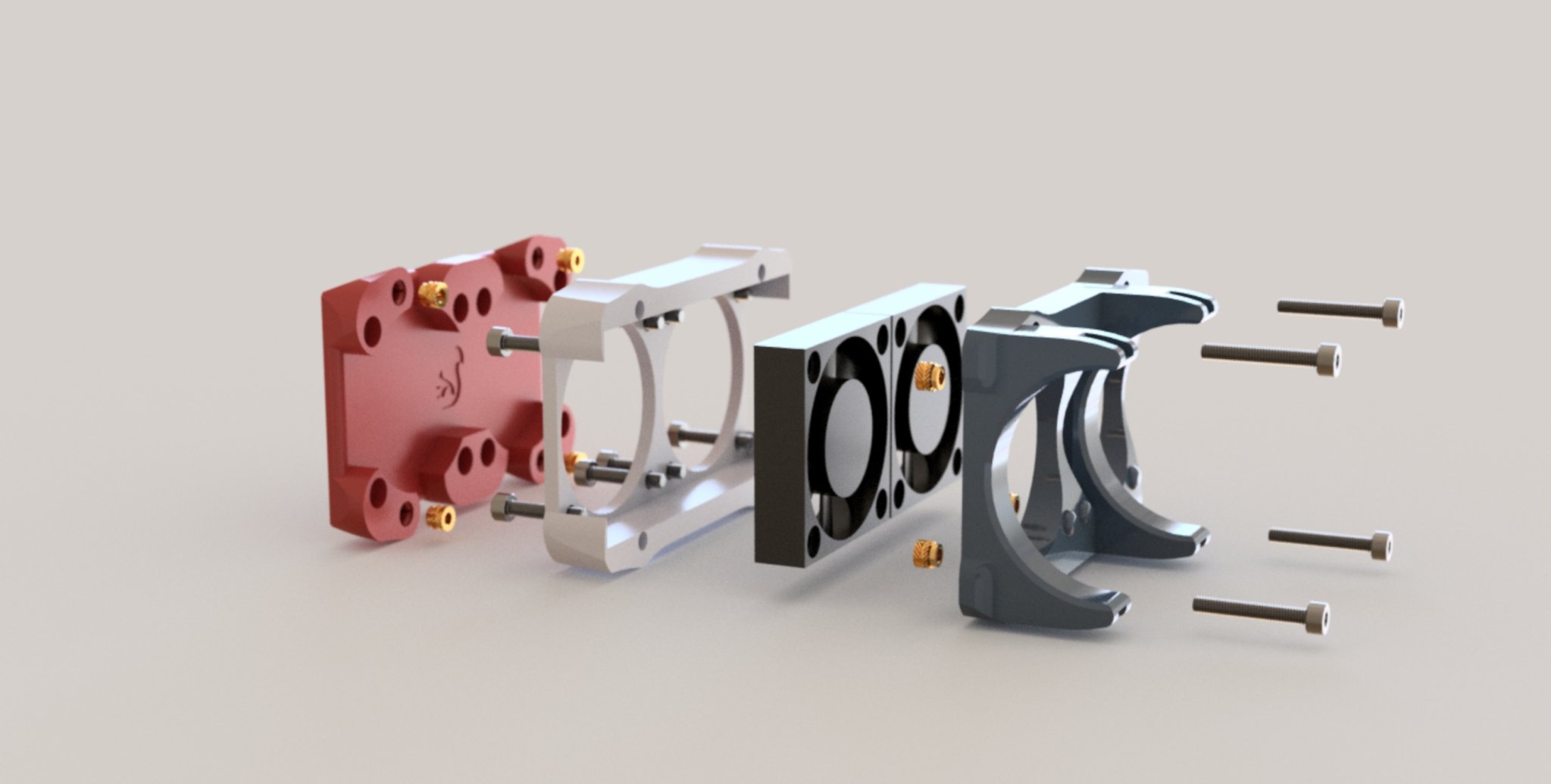 Giá đỡ quạt đôi cho động cơ ARRMA 40mm - 4010 & 4020