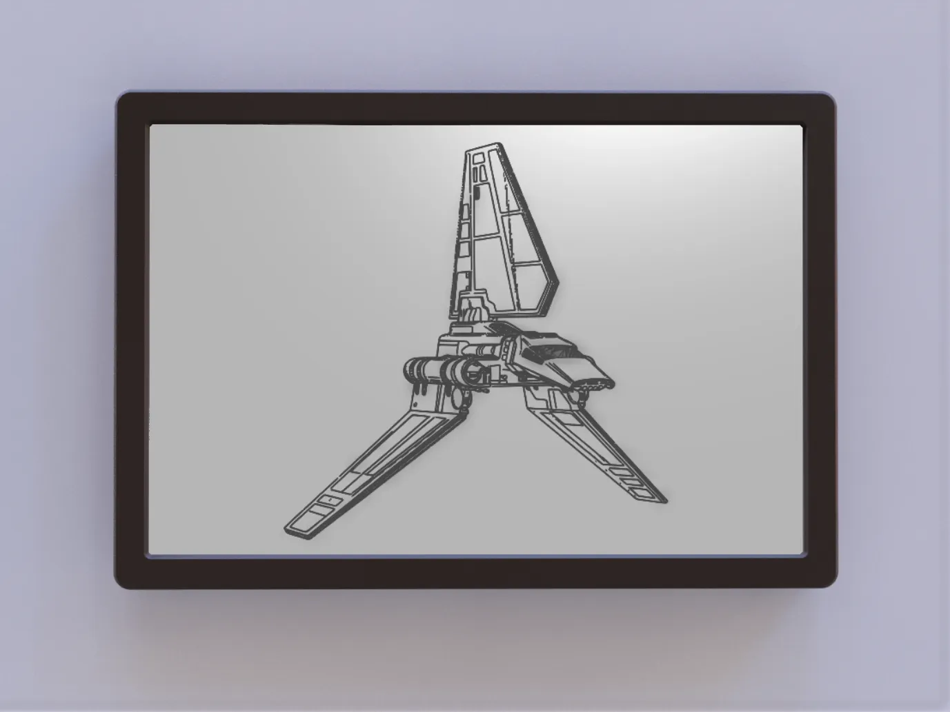 Bản vẽ sáng chế tàu con thoi Imperial trong Star Wars