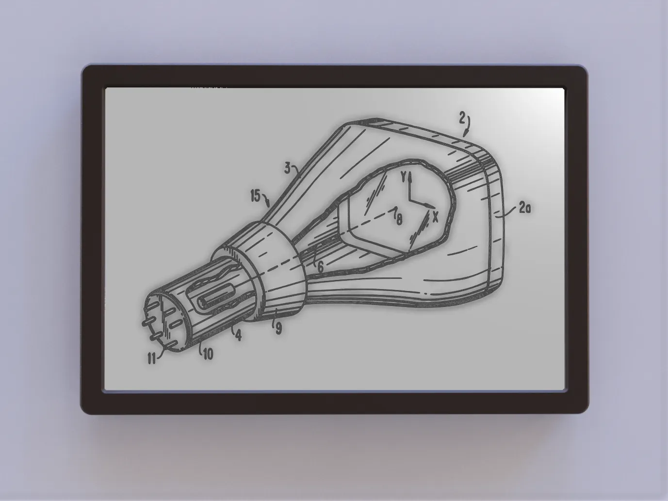 Hình vẽ bằng sáng chế của ống tia âm cực CRT