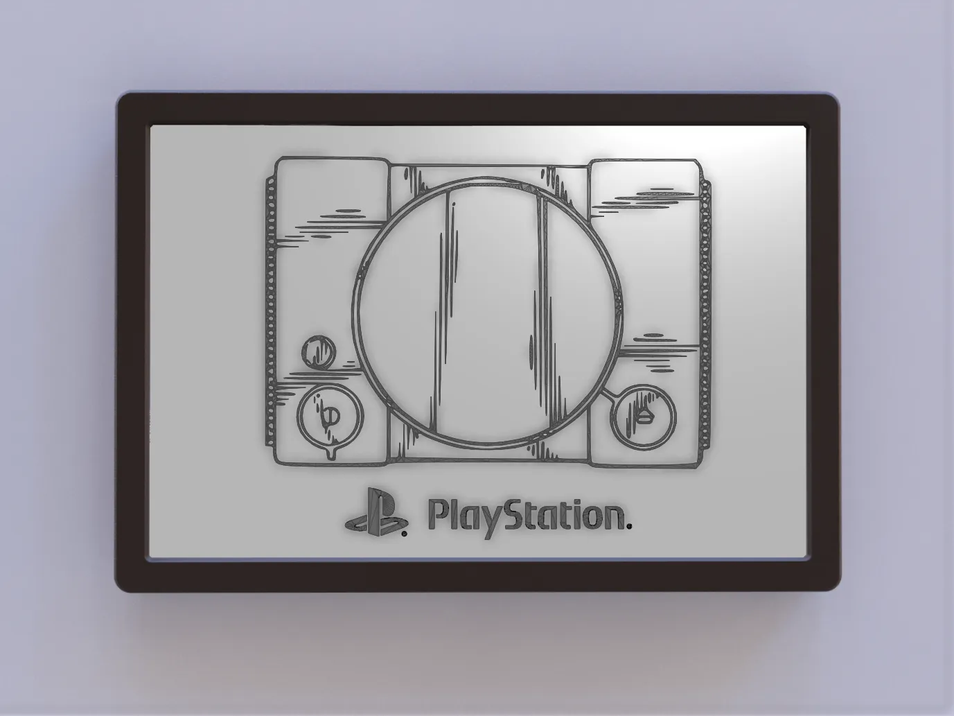 Bản vẽ bằng sáng chế PlayStation với logo ở trên cùng