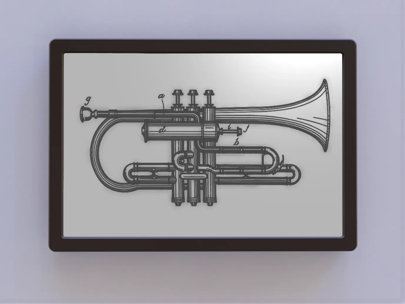 Nghệ thuật bản quyền kèn trumpet trong thiết kế 2D