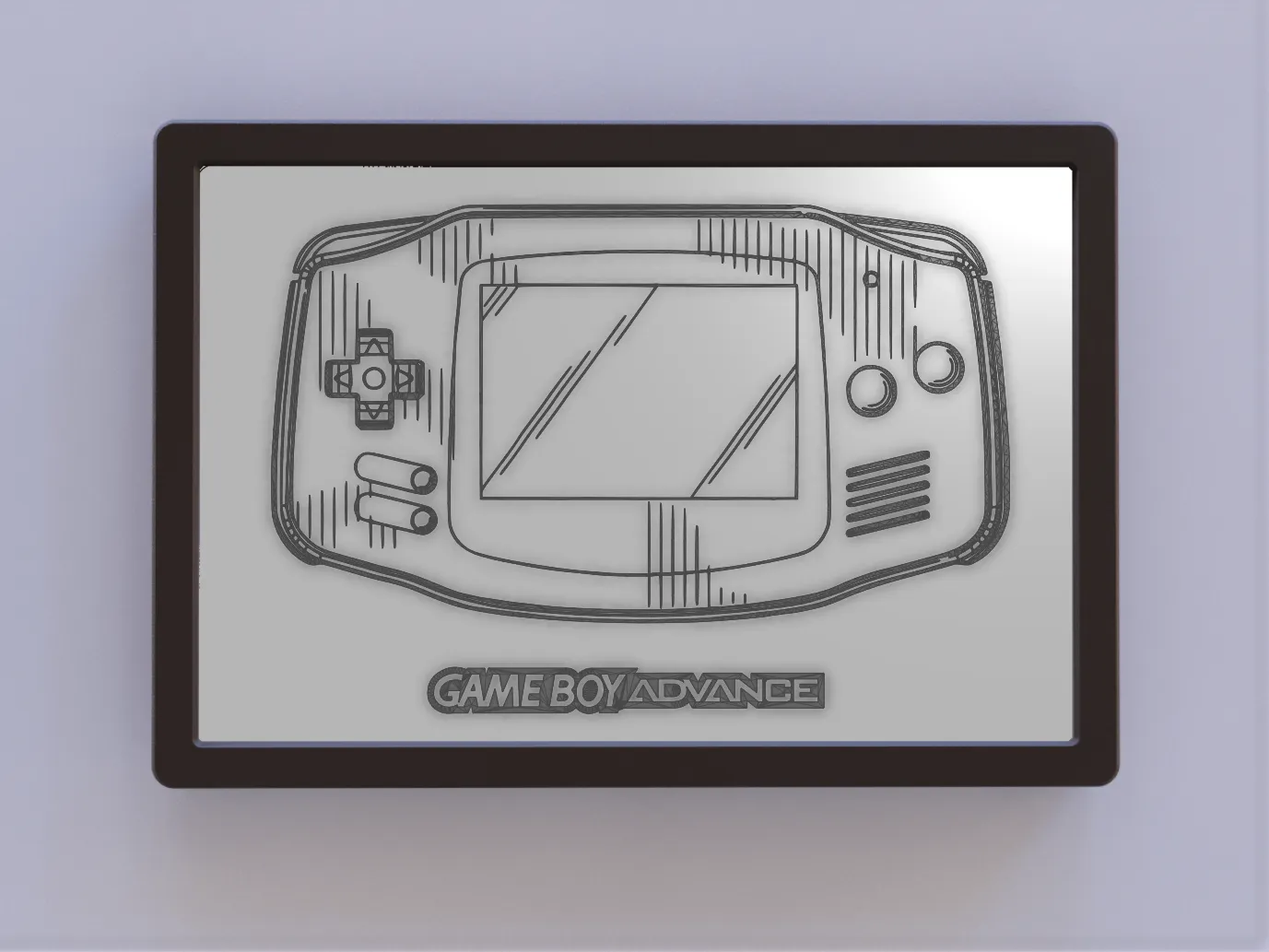 Nghệ thuật bản quyền Game Boy Advance với logo