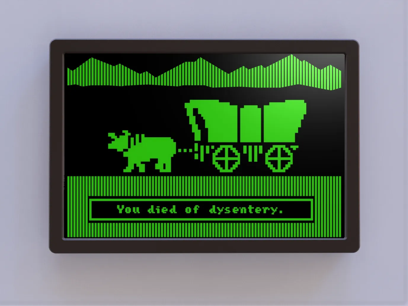 Biểu tượng Oregon Trail - Bạn đã chết vì bệnh kiết lỵ
