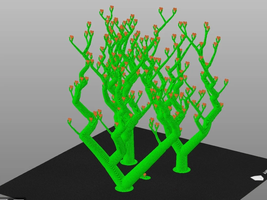 Cây trái tim với hỗ trợ hữu cơ đan xen