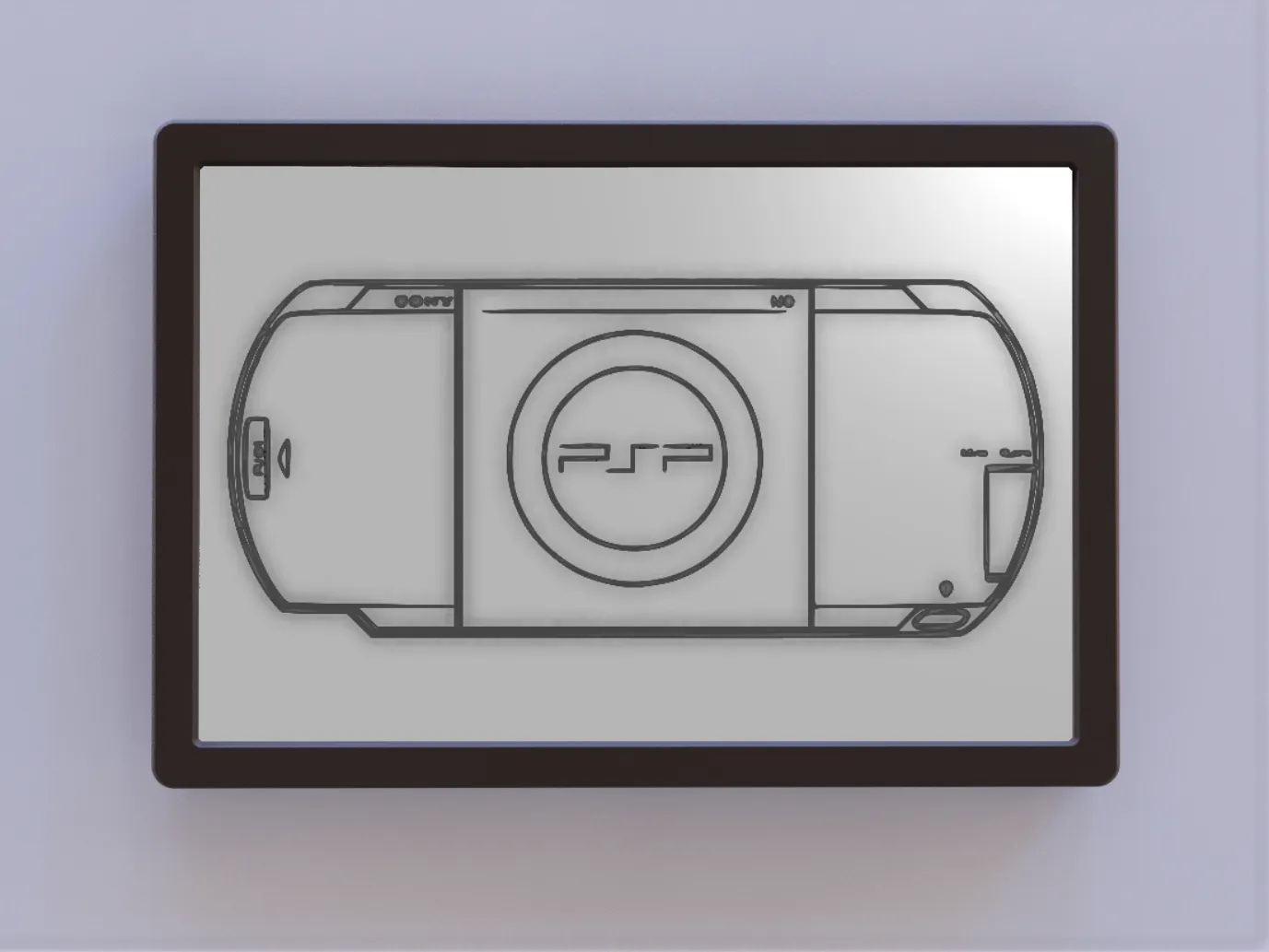 Mặt sau của Sony PSP với nghệ thuật 2D độc đáo