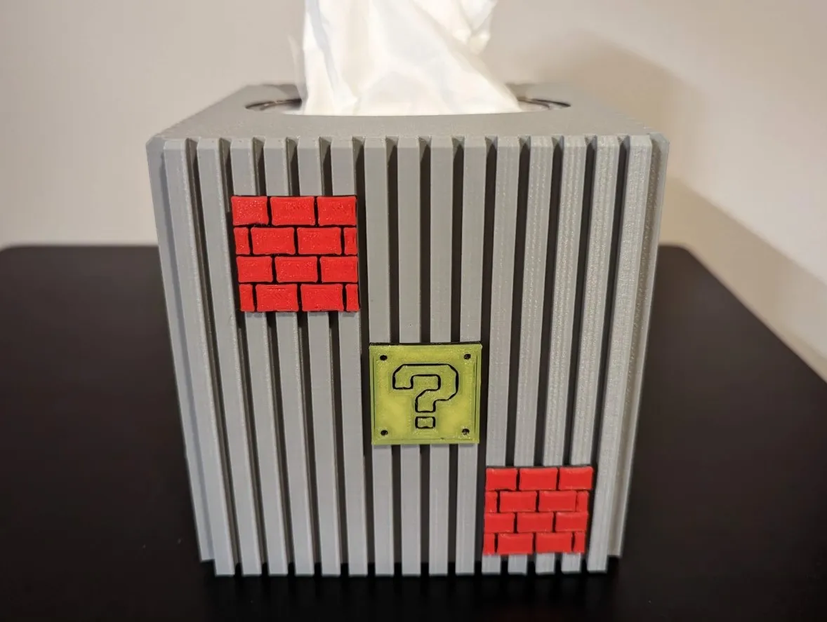 Hộp đựng khăn giấy phong cách khối Mario