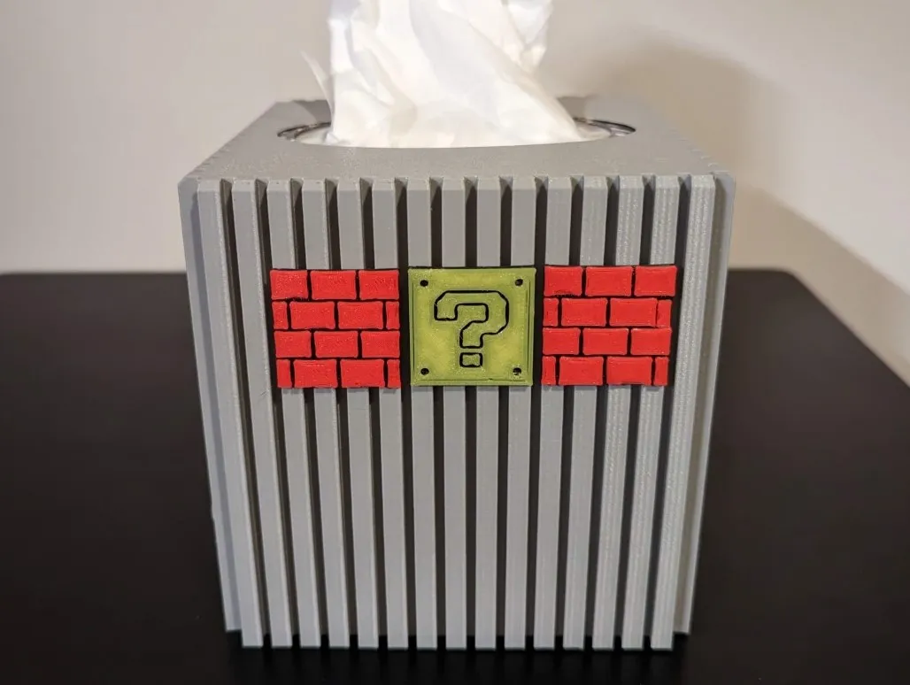 Hộp đựng khăn giấy phong cách khối Mario