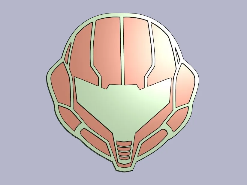 Mũ Samus trong Metroid với thiết kế đơn giản