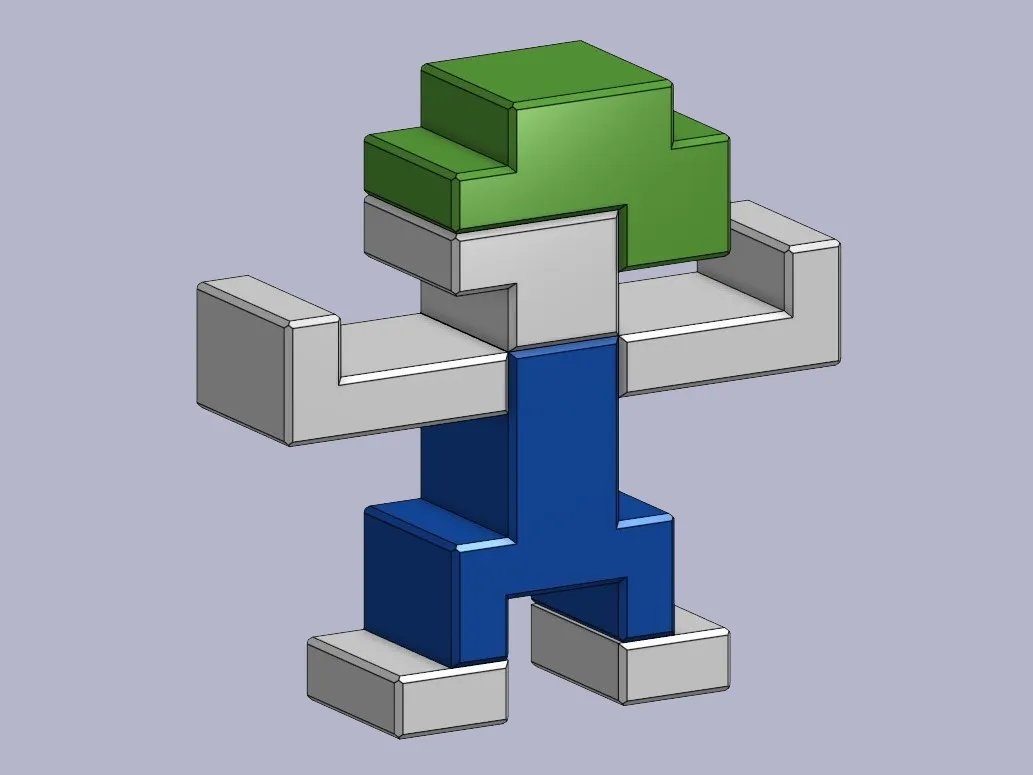 Mô hình chặn lemmings đa màu sắc cho in 3D