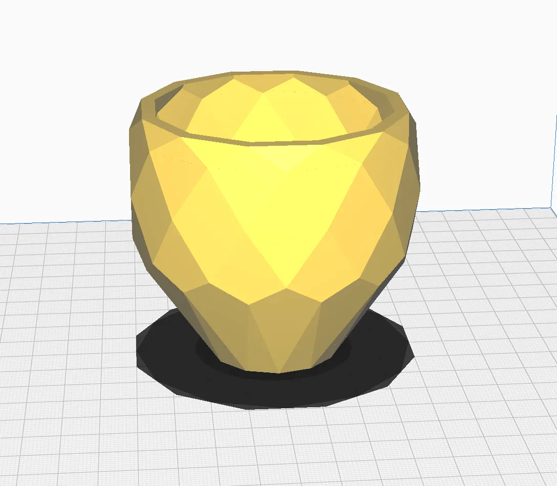 Chậu cây phong cách Low Poly 3D