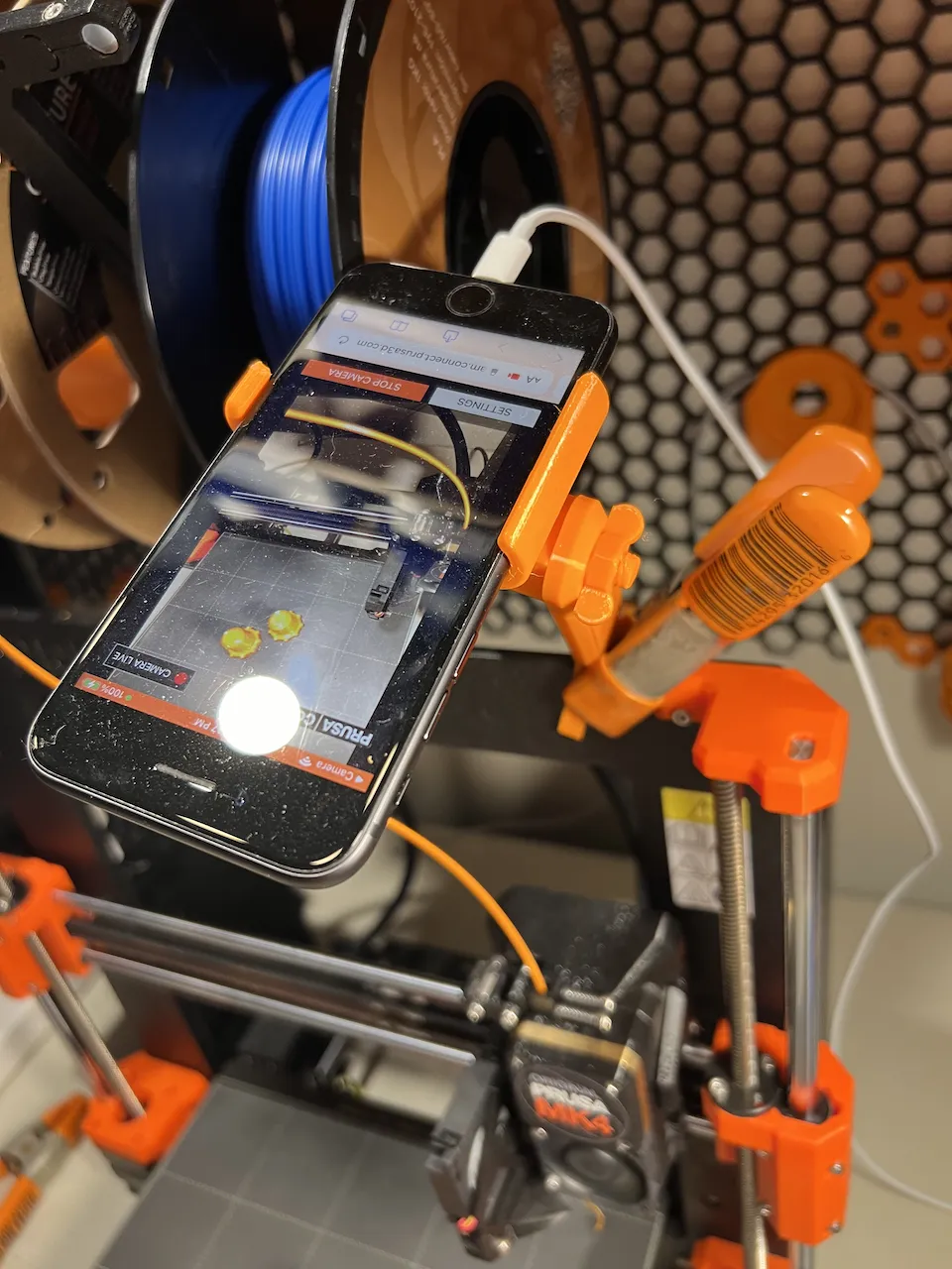 Giá đỡ điện thoại cho webcam và timelapse với kẹp