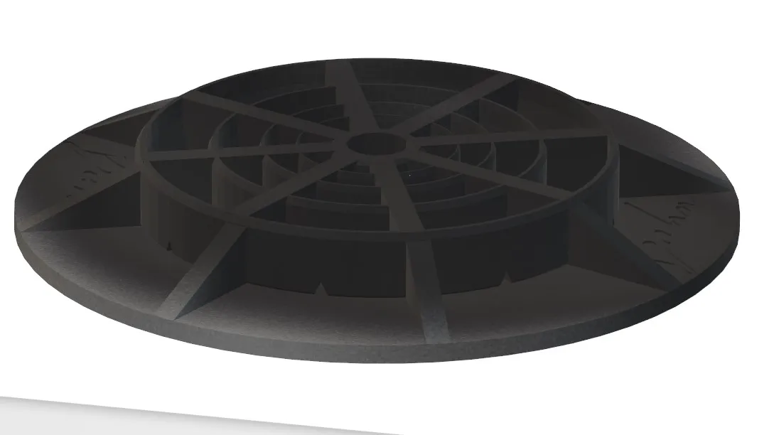 Đế bê tông cho cọc với các kênh thoát nước