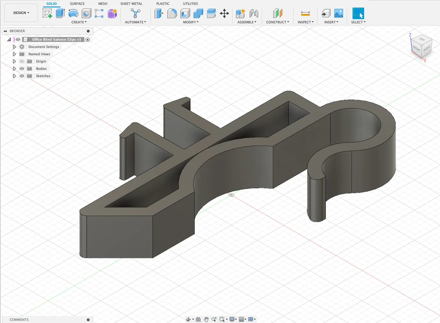 Kẹp valence cho rèm cửa Hunter Douglas 62.5mm