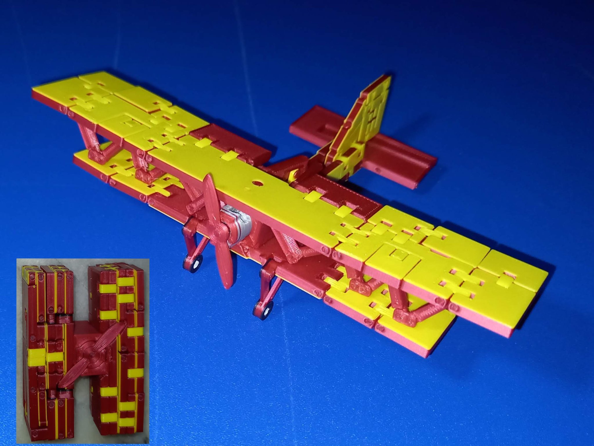 Máy bay chuyển thể từ chữ cái H bằng vật liệu PLA