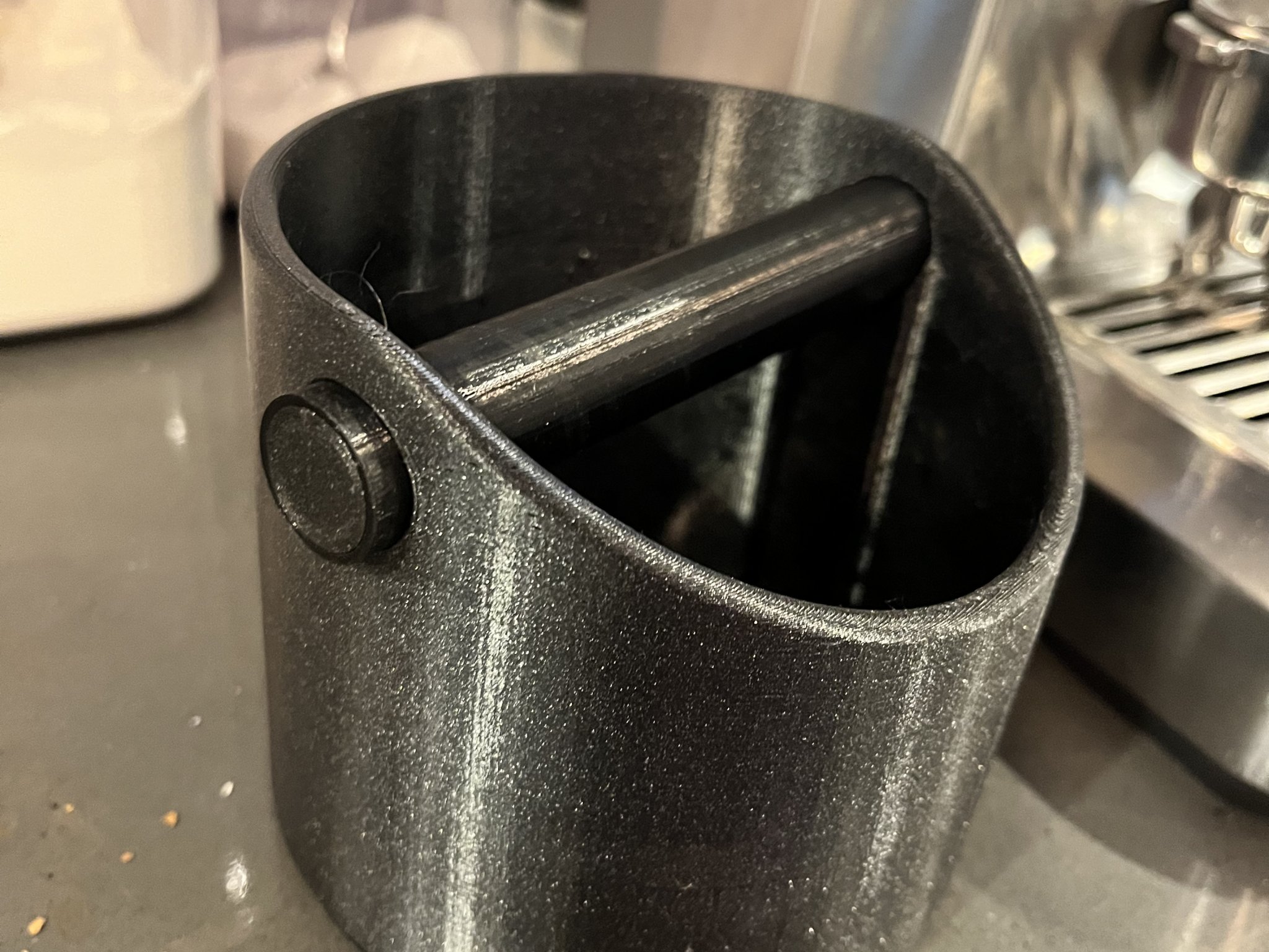 Hộp đập espresso với trục TPU+PETG