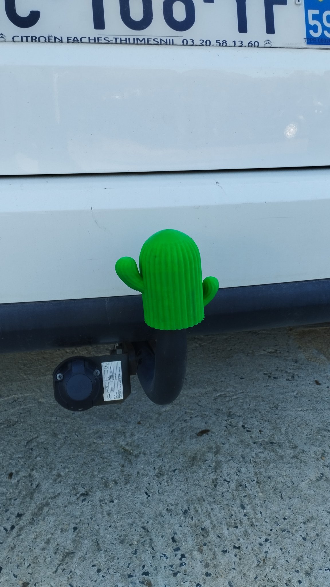 Nắp che móc kéo hình xương rồng độc đáo cho xe hơi