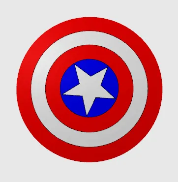 Khiên của Captain America cho cosplay và trưng bày