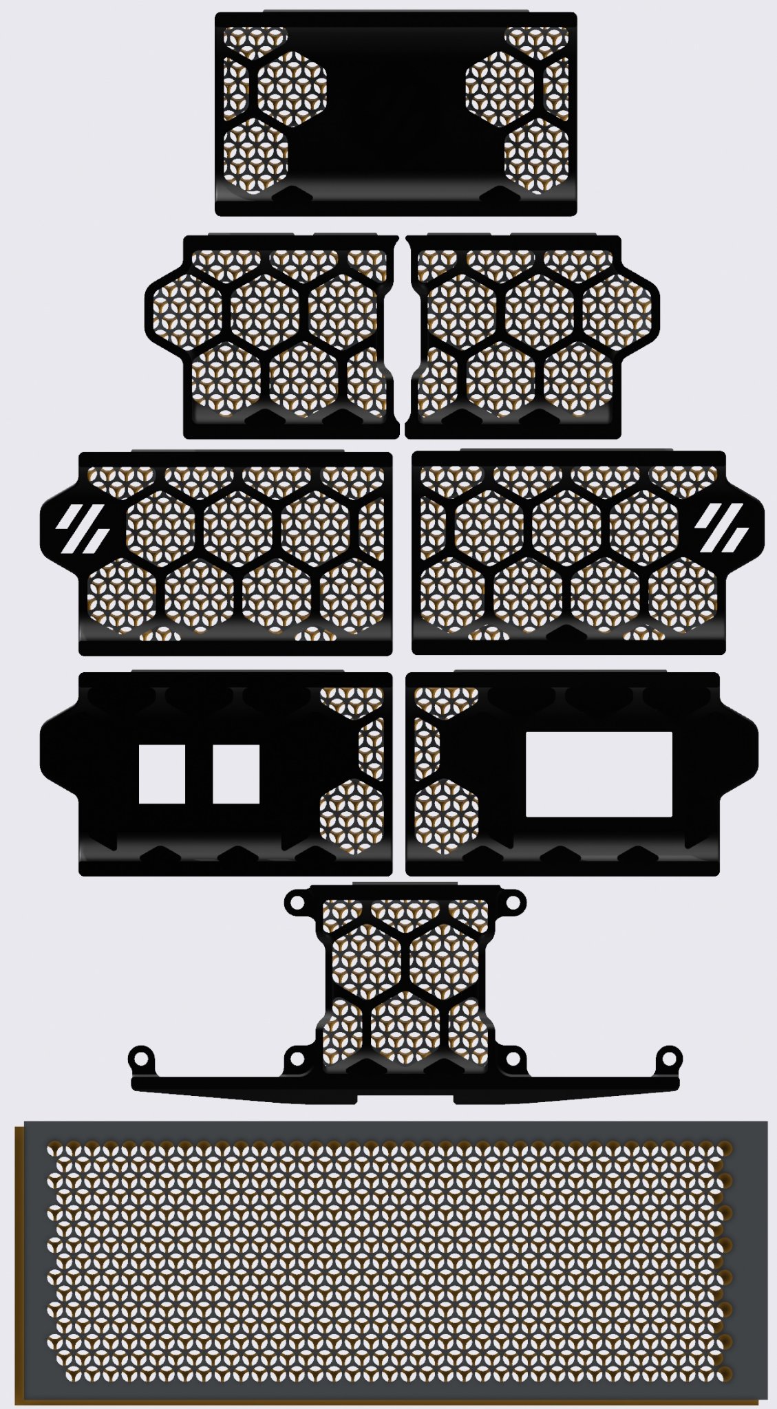 Skirt Voron Trident với mẫu lỗ 5mm