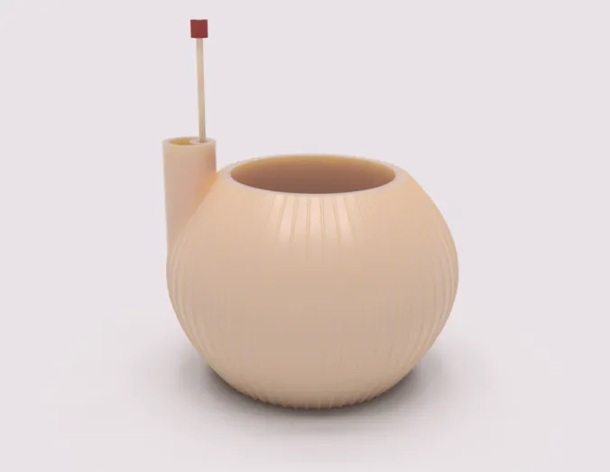 Chậu hoa hình cầu hiện đại với bộ chứa nước và chỉ báo...