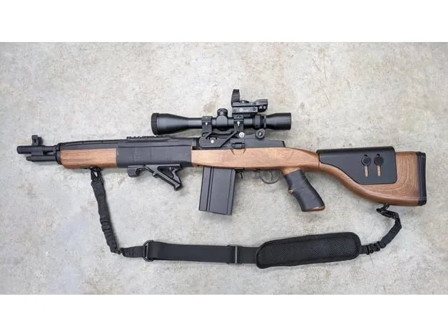 Giá đỡ ống ngắm Airsoft M14 với thanh Picatinny và vòng ống ngắm cho điểm đỏ