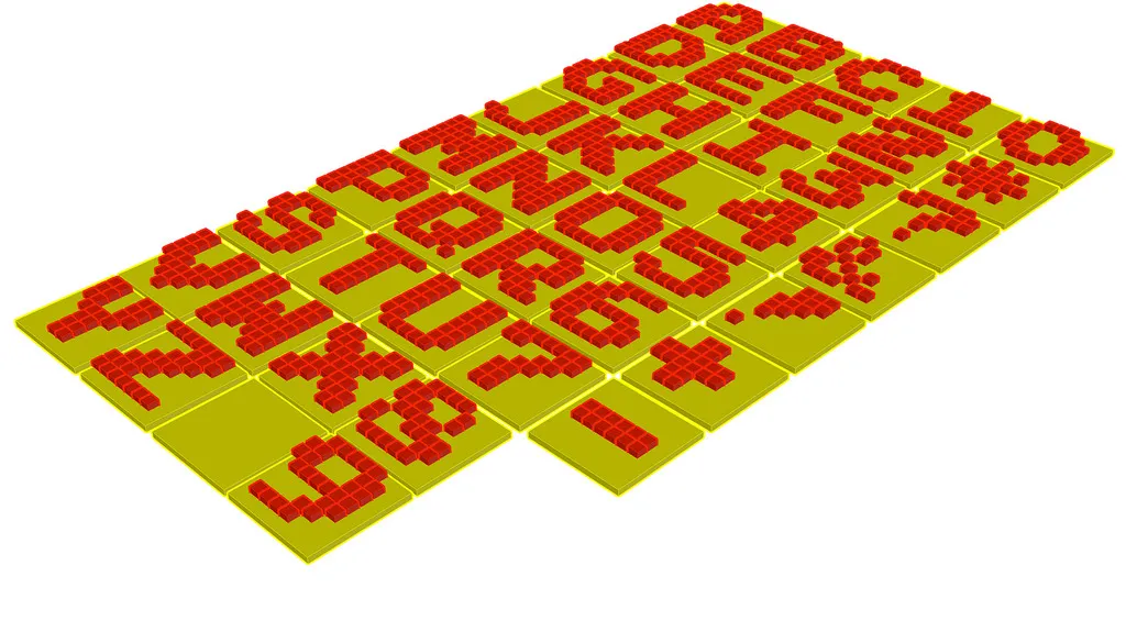 Phông chữ PacMan gốc trong trò chơi với nền đơn giản