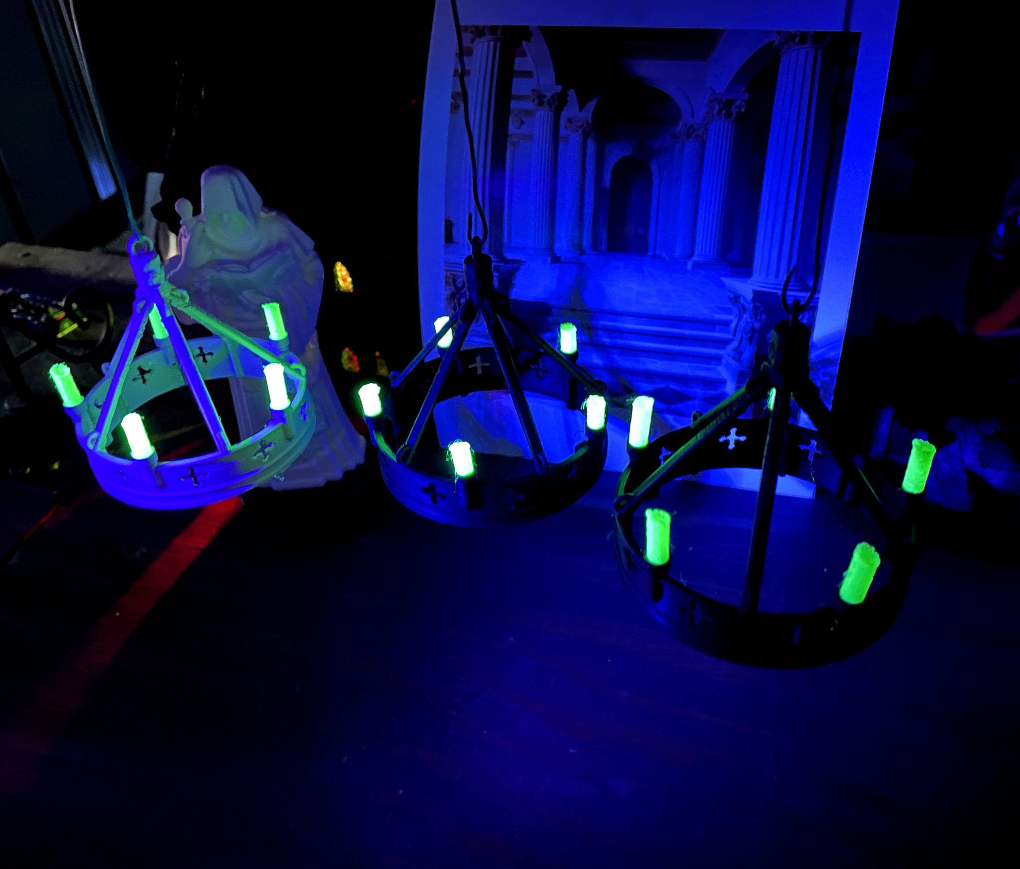 Đèn chùm kiểu cổ cho ngôi nhà búp bê tỉ lệ 1/12