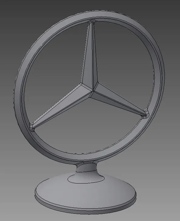 Logo Mercedes với giá đỡ in 3D