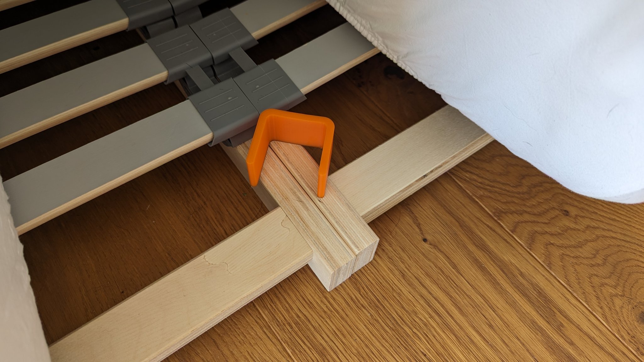 Giá đỡ khung giường dạng slatted màu xám