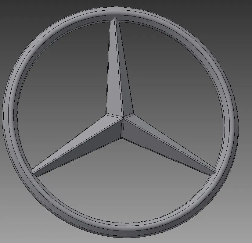 Biểu tượng Mercedes với thiết kế dễ in