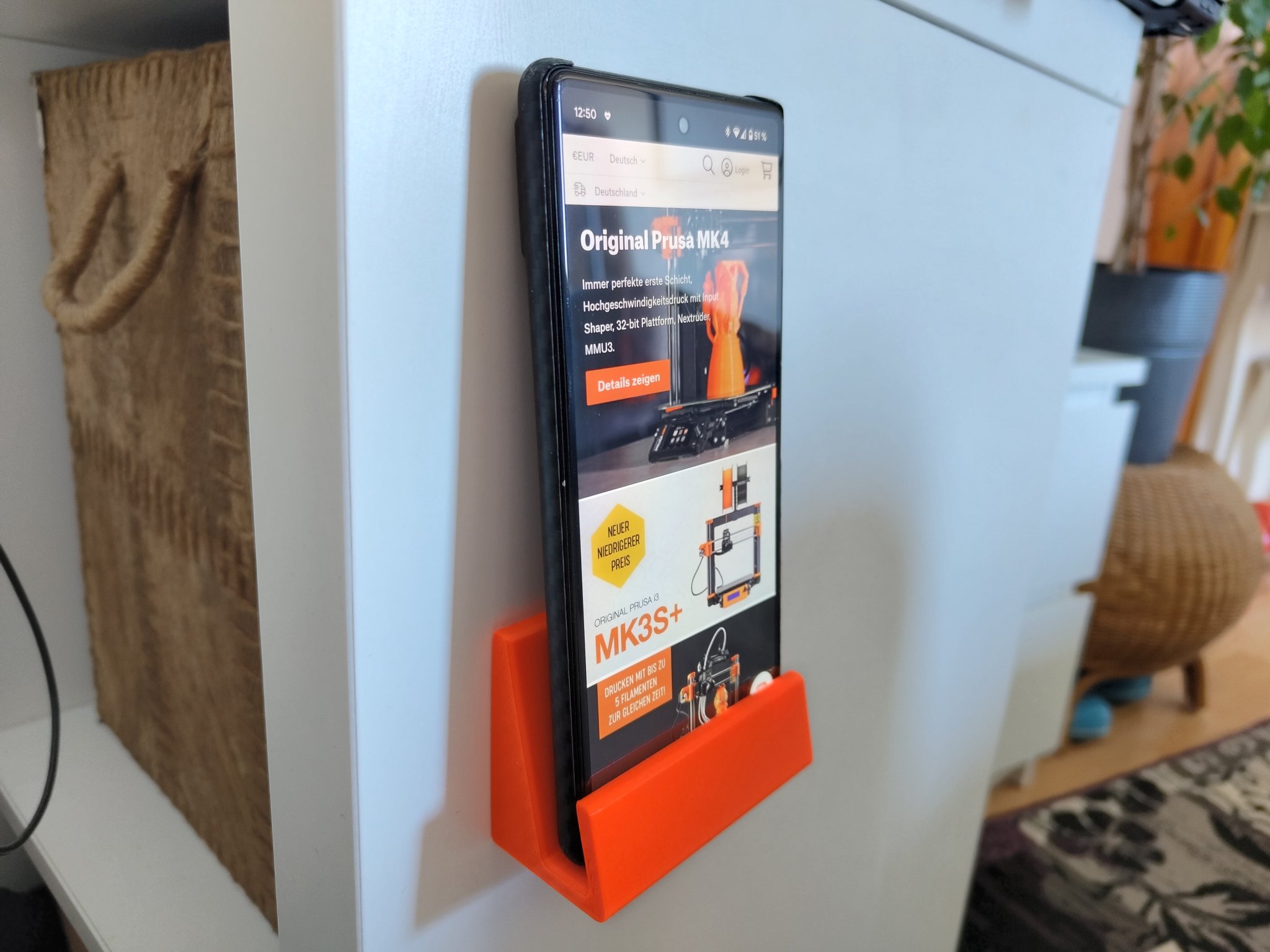 Giá đỡ điện thoại thông minh treo tường kiểu Pháp