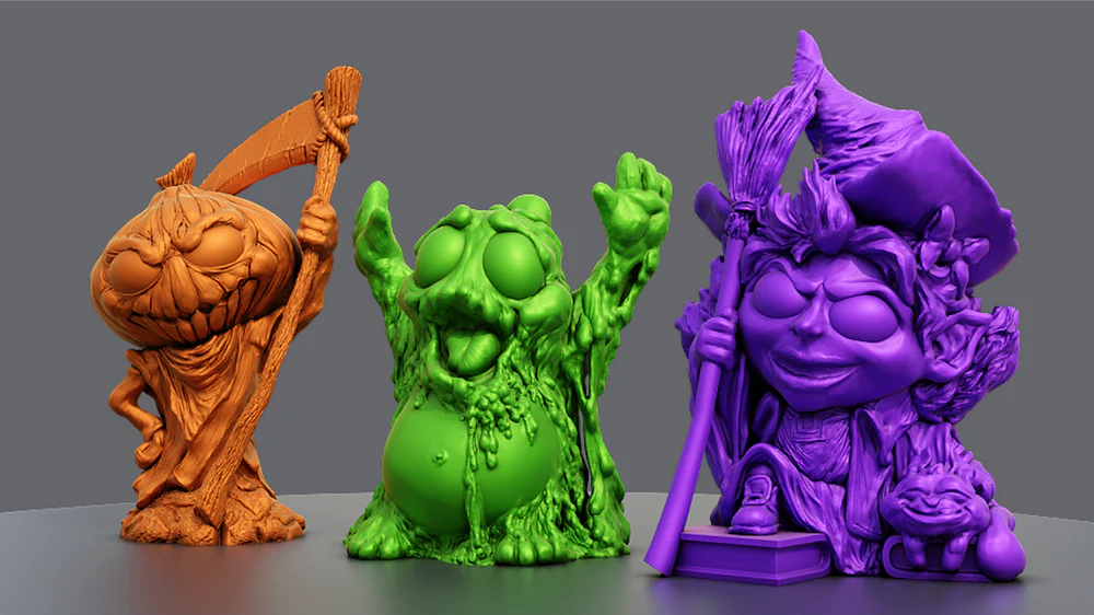 Mô hình bí ngô và quái vật Halloween 2023