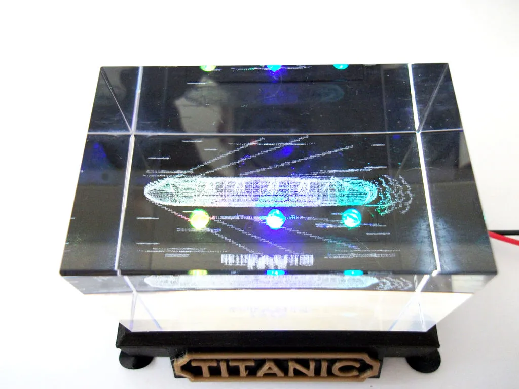 Đế hiển thị có đèn LED cho khối acrylic khắc laser 3D