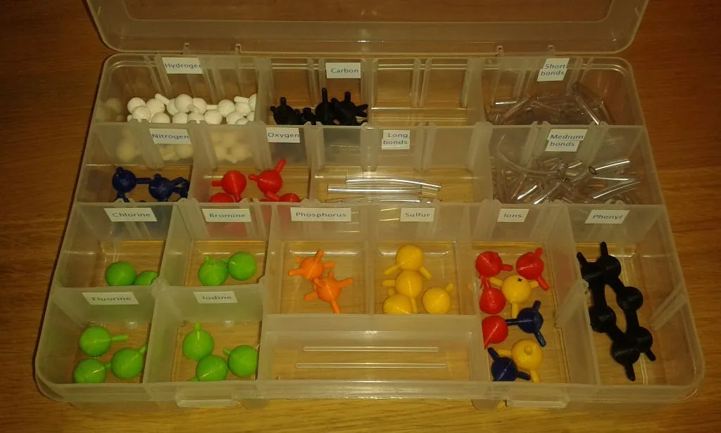 Bộ mô hình nguyên tử kết nối tạo mô hình phân tử