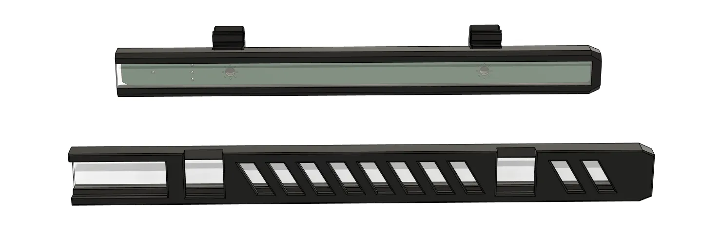 Bộ khuếch tán LED cho thanh diêm phong cách hiện đại