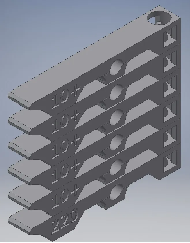 Tháp kiểm tra nhiệt độ 35mm x 5mm x 5mm với 6 tầng