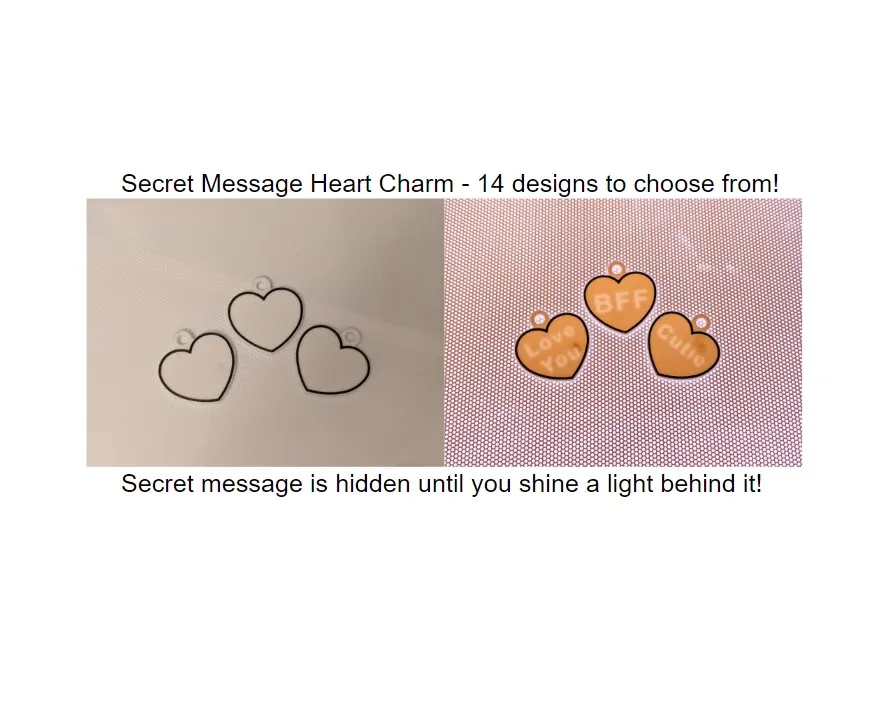 Mặt dây chuyền trái tim với thông điệp bí mật