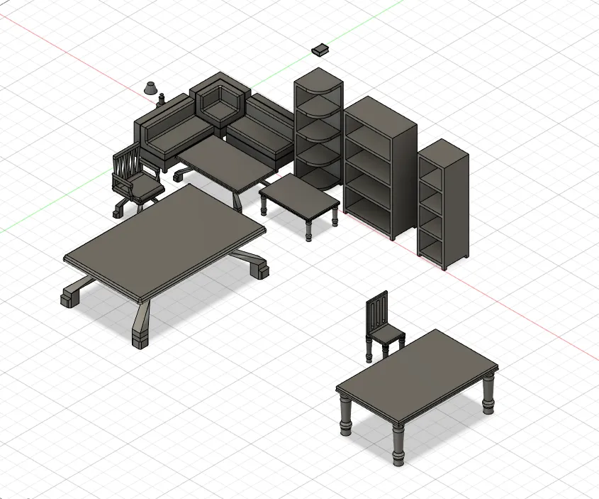 Bộ đồ nội thất cho ngôi nhà búp bê thiết kế riêng