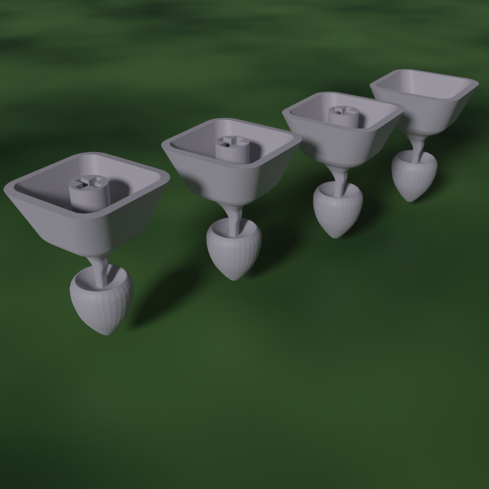 Nút bấm keycap hình nấm phiên bản thứ hai