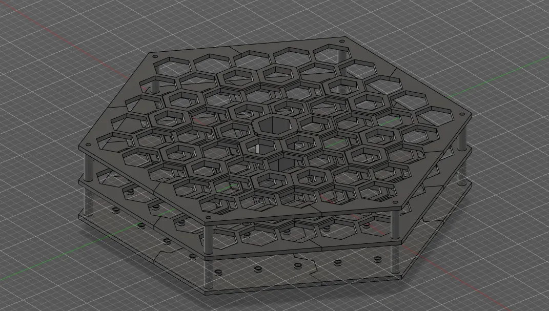 Giá đỡ mực xăm treo tường kiểu tổ ong cho 60 chai