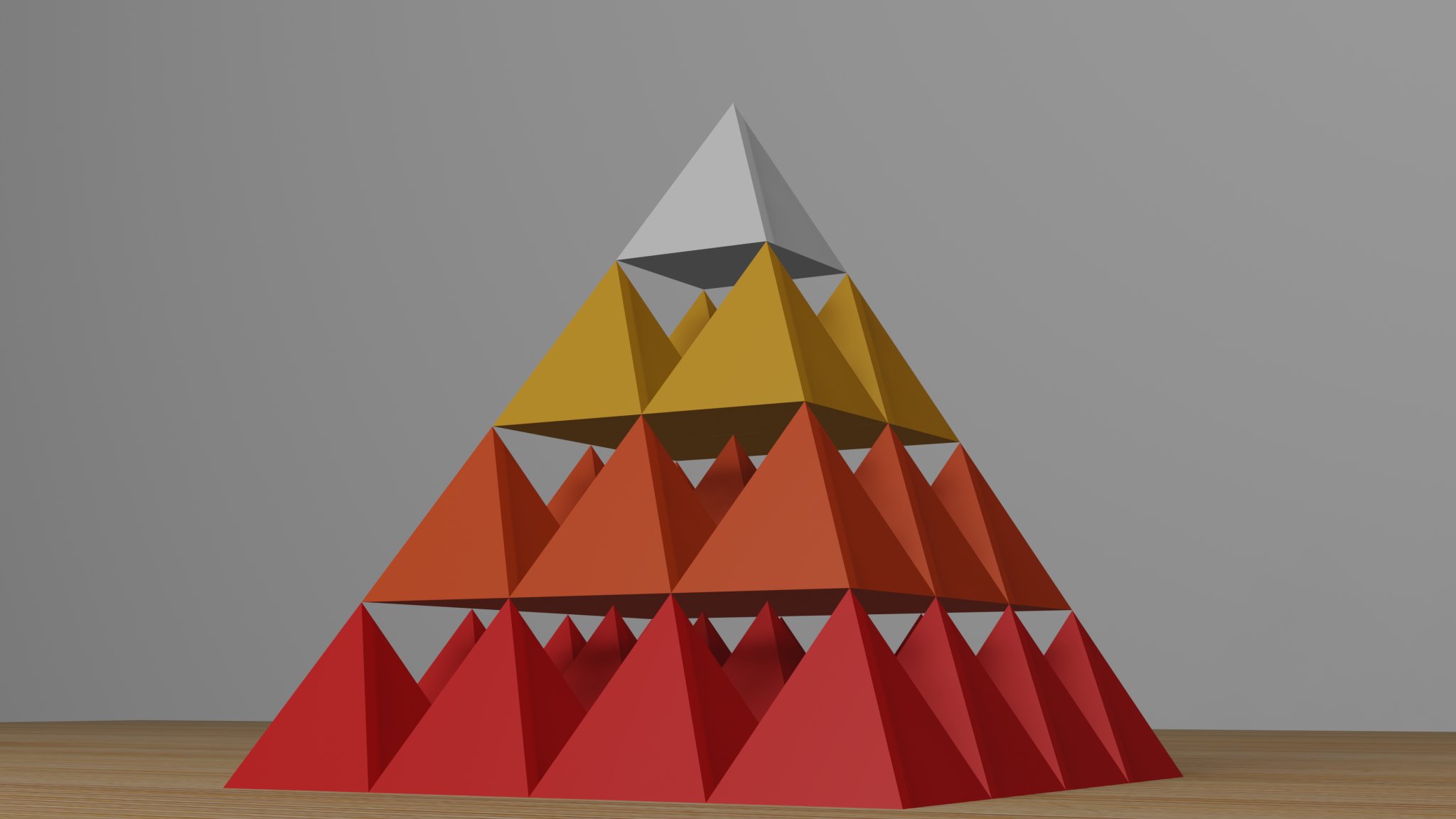 Câu đố fractal hình tam giác cho trí óc sáng tạo