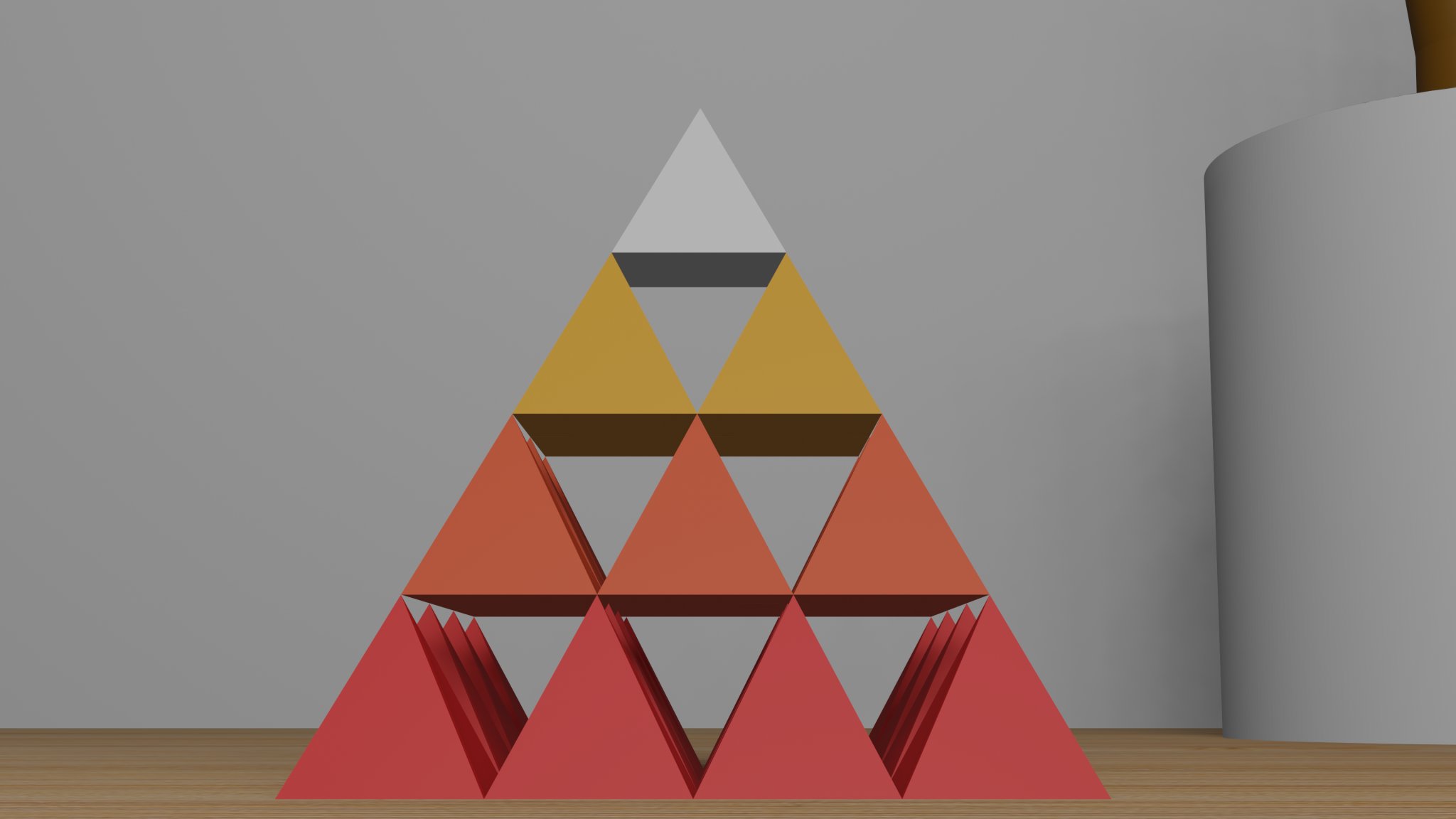 Câu đố fractal hình tam giác cho trí óc sáng tạo