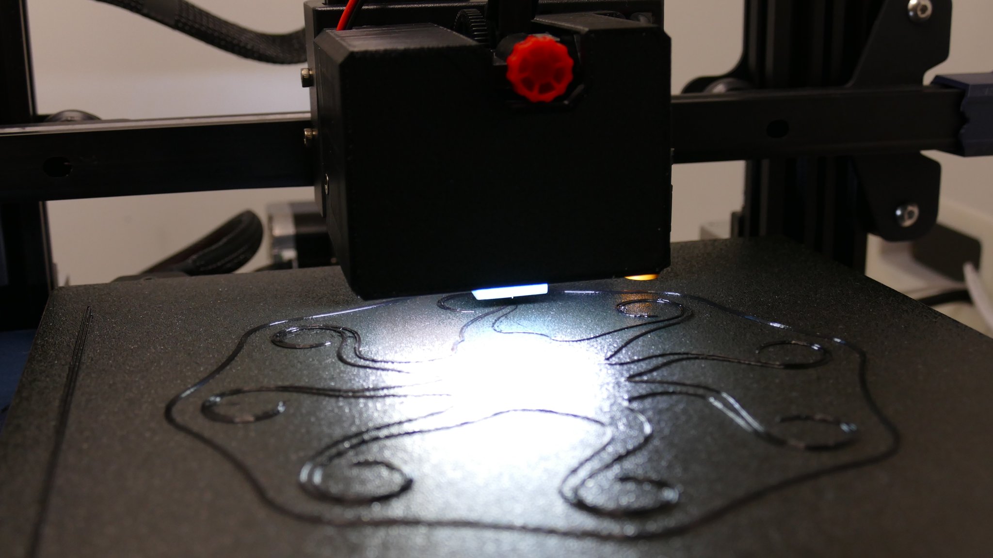 Vỏ đầu in Anycubic Kobra với đèn LED chiếu sáng