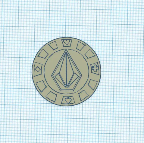 Chip Poker Volcom với thiết kế đơn giản