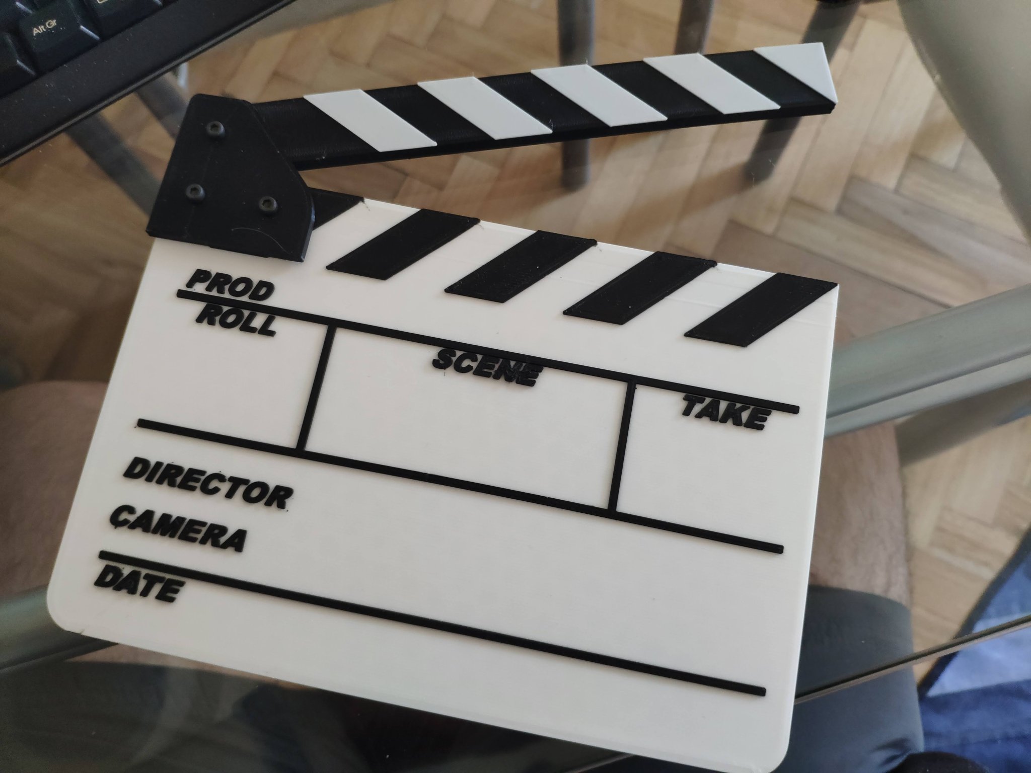 Bảng clapper in 2 màu cho máy in 3D