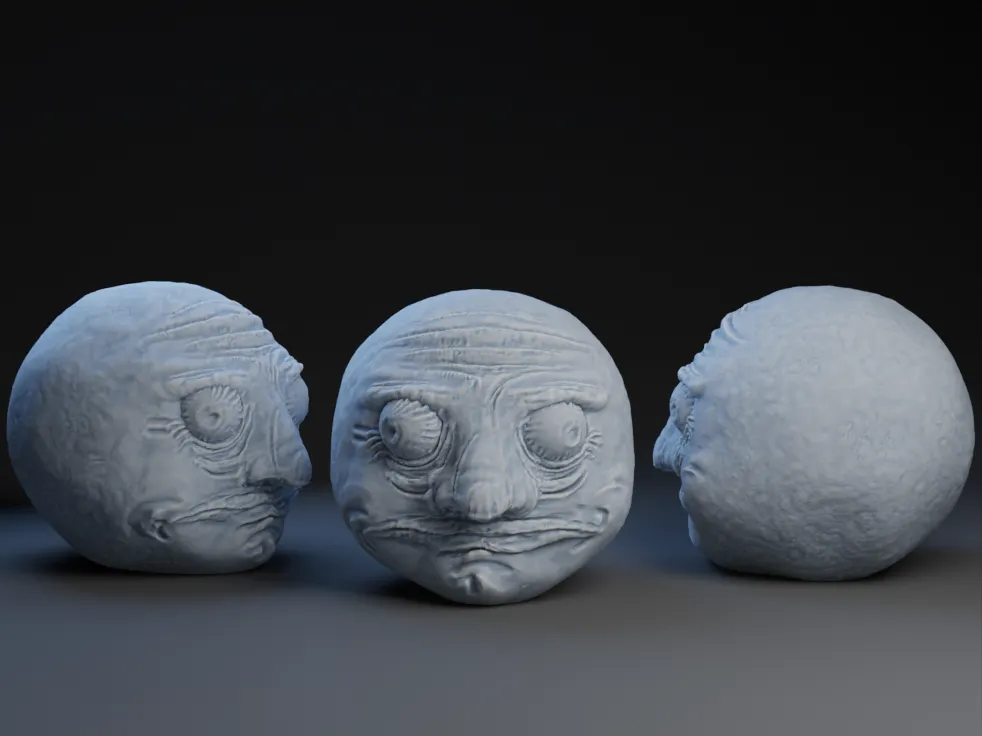 Mô hình khuôn mặt giận dữ Me Gusta 3D